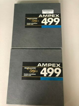 Ampex 499 Grandmaster Gold Studio Mastering Pair (2) Of Tapes 1/4 " X 2500 