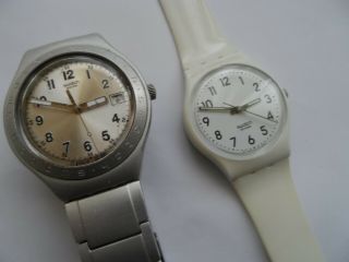 Two Vintage Swatch Swiss Made Men 