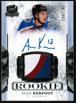 2017 18 Ud The Cup Alex Kerfoot Auto Patch Rookie Rc /249 3 Colors