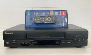 Panasonic Pv - V4601 4 Head Hi - Fi Stereo Omnivision Vcr Player W/ Remote