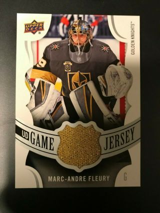 2018 - 19 Ud Series 1 Marc - Andre Fleury Ud Game Jersey Gj - Mf Group A 1 In 1510