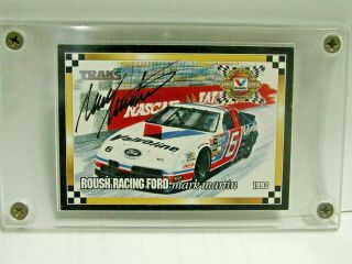 Very Rare 1993 Autographed Mark Martin Card W / W / Ltd.  Edition Car And Pin