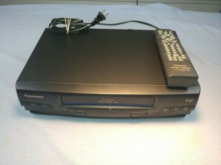 Panasonic Pv - V4020 4head Vcr Video Cassette Recorder Vhs 100 W/oem Remote