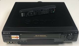 Sony Slv - N50 Hifi Stereo Vhs Vcr Recorder Player W/remote Auto Head Cleaner