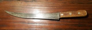 Vintage Dexter 32912 Large Carbon Steel Butcher Knife 17 " Long Made In Usa
