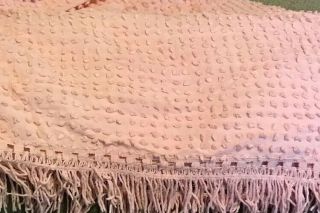 Vintage PINK Cotton Chenille Full Bedspread Cutter for Repair or Crafts,  etc. 2
