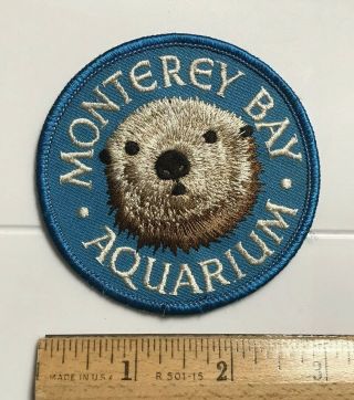 Monterey Bay Aquarium Sea Otter California Ca Round Souvenir Embroidered Patch