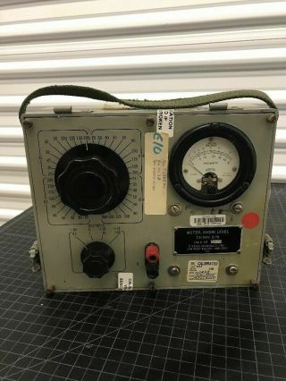 Vintage Us Army Ts - 585 C/u Audio Output Level Meter,  With Lid
