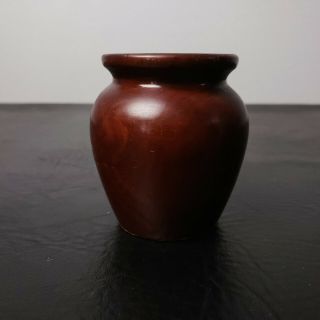 Vintage California Redwood Burl Souvenir Turned Wood Miniature Vase