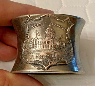 Vintage Metal Pewter? State Capitol St.  Paul,  Minn.  Souvenir Napkin Ring