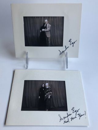 Vintage Sandra Ego Signed B&w Polaroid Fan Photos Autographed
