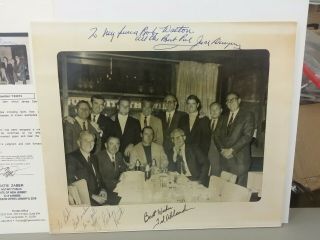 Jack Dempsey Autographed 9 1/2 " X11 " H Picture Jack Dempsey Restaurant Jsa Loa