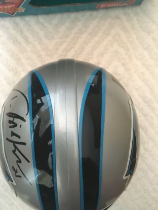 Kevin Greene,  Tim Biakabutuka Signed Carolina Panthers Mini Helmet Autographed