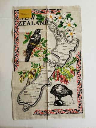 Vtg Zealand Natural Flax Linen Pictures & Map