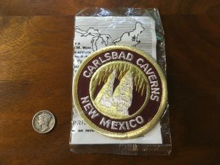 Vintage Carlsbad Caverns Nm Trailblazer Emblems Souvenir Park Travel Patch