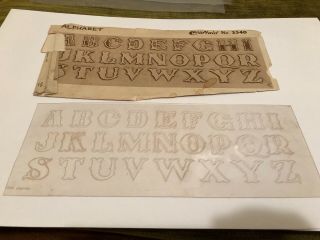 Vtg Craftaid Leather Craft Alphabet Letters Template Pattern No.  2540