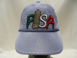 Pisa - Italy - Light Blue - Vented - Adjustable Ball Cap Hat