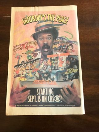1984 Vintage 6x10 Print Ad For Cbs Saturday Morning Cartoons Muppet Babies D&d