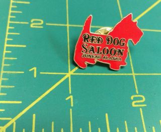 The Red Dog Saloon Juneau Alaska Lapel Pin - Cute Red Scottish Terrier