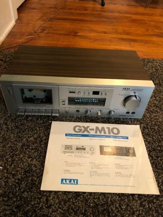 Vintage Akai Gx - M10 Stereo Cassette Deck Silver
