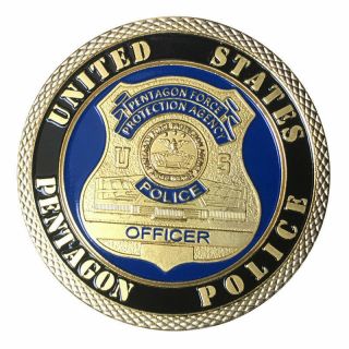 U.  S.  United States | Pentagon Police | Gold Plated Challenge Coin