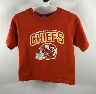 Kansas City Chiefs Reebok Toddler 3t Short Sleeve T - Shirt Crew Neck Cotton Red
