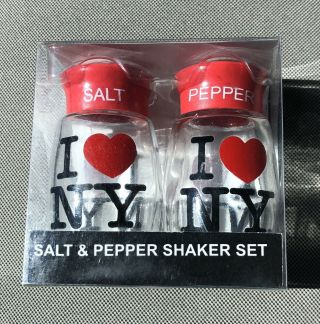 I Love Ny Salt And Pepper Shaker Set York City Souvenir Travel Gift Red Lids