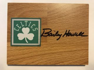 Bailey Howell Signed Boston Celtics Basketball Floor Tile Auto 