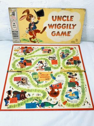 Vintage Rare 1961 Uncle Wiggily Game Board Only By Milton Bradley Company