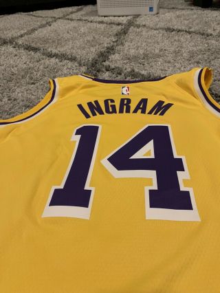 Nike Mens Brandon Ingram Los Angeles Lakers Swingman Jersey Gold Extra Large 52 2