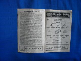 Derby County v West Ham United Vintage 1945 Football Programme 2