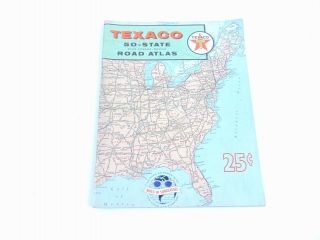 Vintage Texaco 50 State Road Atlas Canada/mexico Copyright 1960