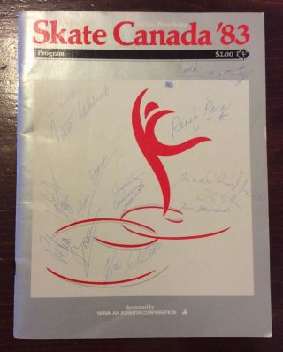 Vintage 1983 Canada Figure Skating Program Autographed By 18 Usa Ussr