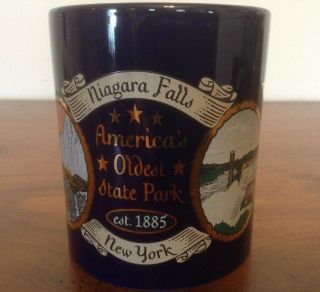 Niagara Falls Souvenir Mug Cup Cobalt Blue America 