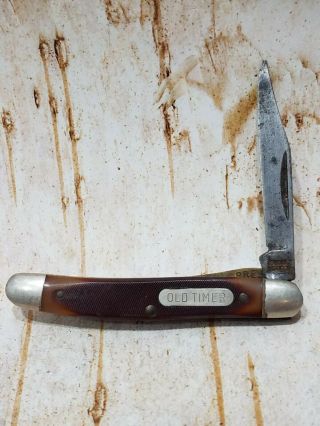 Vintage Usa Schrade Old Timer 180t Linerlock Pocket Knife