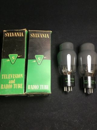 Sylvania 6l6g Smoke Glass Power Vacuum Tubes W/ Boxes Coke Bottle J.  6829