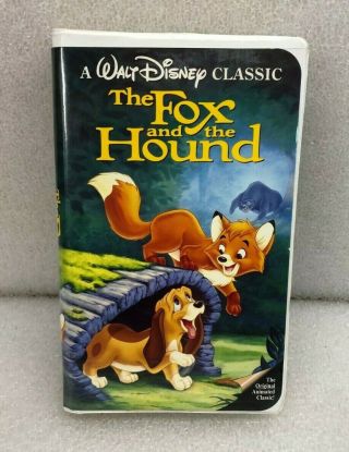 Vintage Vhs Black Diamond Walt Disney Classic The Fox And The Hound Ex Shape