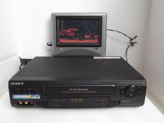 SONY SLV - N51 HIFI Stereo VCR VHS Player with Remote,  Cables,  Tapes 3