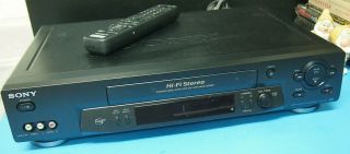 Sony Slv - N71 Vcr 4 - Head Video Cassette Recorder Vhs Player Hifi W/ Remote