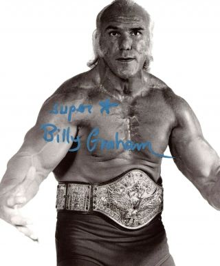 Wwe Superstar Billy Graham Hand Signed Autographed 8x10 Photo With 36