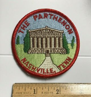 The Parthenon Nashville Tennessee Centennial Exposition Tn Souvenir Round Patch