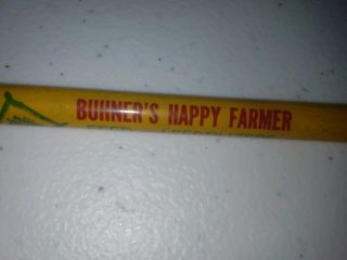 VINTAGE Buhner ' s Happy Farmer Feed & Fertilizers Pencil - Seymour,  IN Danville,  ILL 2