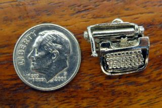 Vintage Silver Typewriter Secretary Portable Desk Movable Charm One Of A Kind