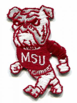 Msu Mississippi State Bulldogs Ncaa College 2.  75 " Team Logo Patch