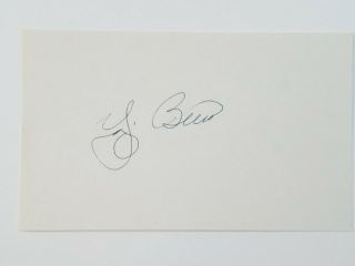 Yogi Berra (d.  2015) Autographed Hall Of Fame Hof 3x5 Index Yankees