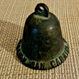 Vintage Mission San Gabriel Founded 1771 Souvenir Cast Brass Bell 1 3/4 "