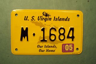 Us Virgin Islands Motorcycle License Plate - 2005