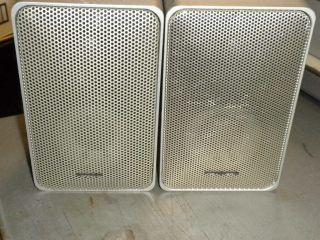 Realistic Minimus 7 Silver Bookshelf Speakers.  1 Pair.  40 Watts