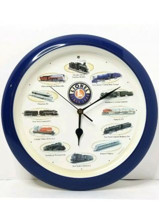 Lionel Trains Wall Clock 12 Different Train Whistle Sounds 13 "