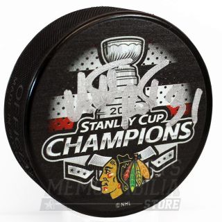 Antti Raanta Chicago Blackhawks Signed Autographed 2015 Stanley Cup Champs Puck